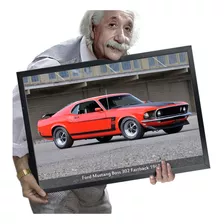 Quadro E Moldura Supercarros Americanos Muscle A2 60x42cm