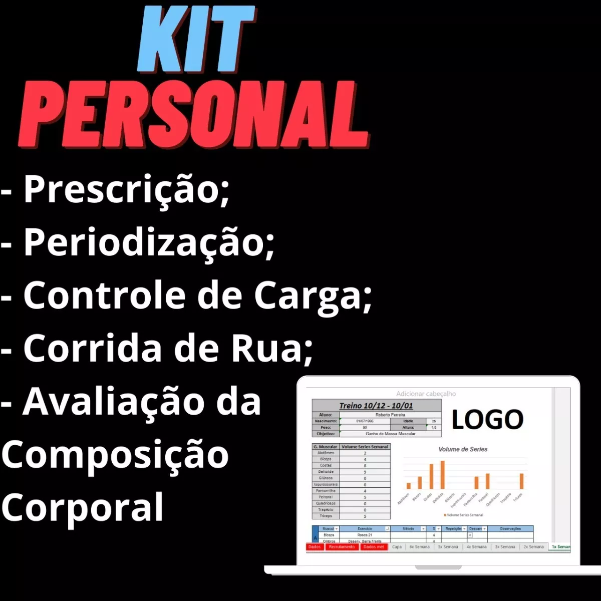 Kit Planilhas Personal Trainer