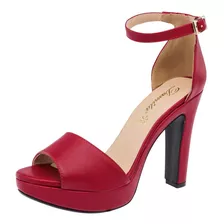 Zapatilla Para Mujer Color Rojo 094-333