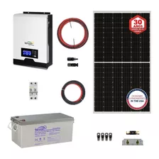 Kit Solar Inversor Cargador 1kw 1,6kwh Día Mppt Renogen