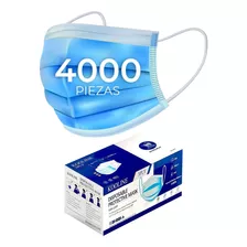 4000 Cubrebocas Tricapa Plisado Termosellado Premium