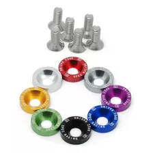 Arandelas Anodizadas Y Tornillos X10 M6 Moto Auto Cuatri Atv