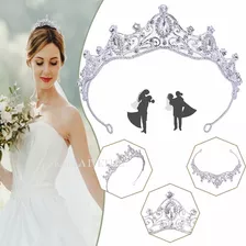 Corona De Cristal Nupcial Tiara, Tiara De Bodas Y Cumpleaños