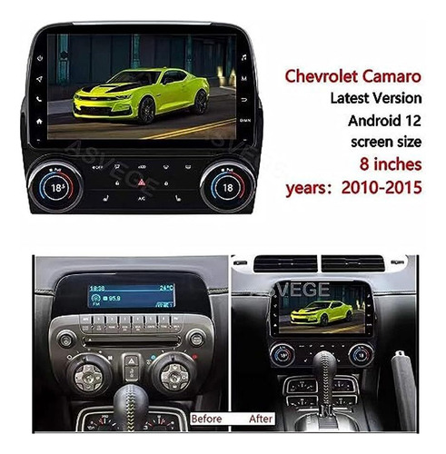 Audio Vehiculos Para Chevrolet Camaro 2010-2015 4+32 Carplay Foto 3