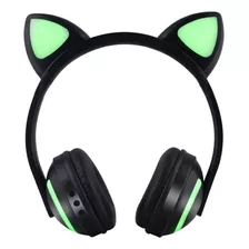 Fone De Ouvido Bluetooth De Gatinho - Preto