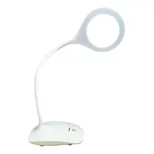 Lámpara De Escritorio Sarli Autónoma Flexible Blanco Full