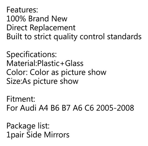Espejo Retrovisor Para Audi A4 B6 B7 A6 C6 2005-2008 Foto 3