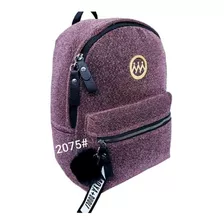 Mochila Femenina Brilhosa Gliter Moda Fashion + Pompom/2075