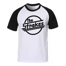 Camiseta Raglan Adulto E Infantil The Strokes Banda Rock