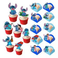 25 Troppers Para Doces Stich + 25 Forminhas 