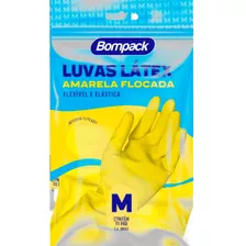 Luva Látex Limpeza Multiuso Flocada Flexível Pmg Promoção