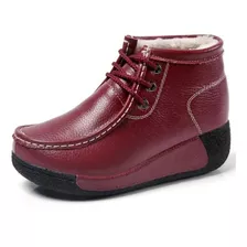 Botas De Piel De Vaca Big Yards Plus Velvet Inside High Para