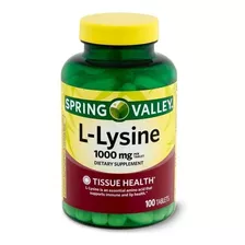 L- Lisina L Lysine Inmunidad 1000 Mg 100 Tabs Spring Valley