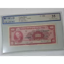 Billete 1000a 1970, Banco De Costa Rica Excelente Estado 