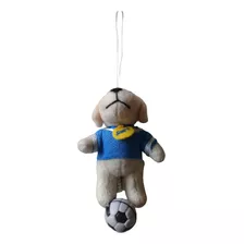 Mini Peluches De Perro Scott, Tema Futbol Barcelona Y Emelec