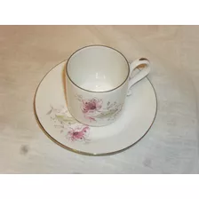 1 Tacita Café Porcelana Verbano Flores Rosadas Precio C/u