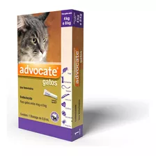 Pipeta Antiparasitário Para Pulga Elanco Advocate Bisnagas Para Gato De 4kg A 8kg