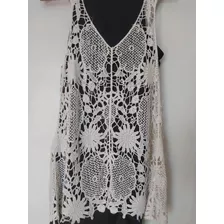 Vestido Playero De Encaje De Algodón. Talle Único. Hermoso