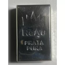 Barra De Prata Pura - Certificada Reau - 120,9 Gramas