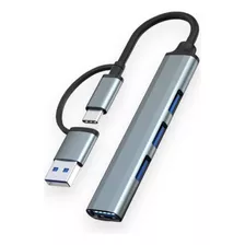 Hub Usb C E A 4 Portas Usb 3.0 5 G/s Computador Celular