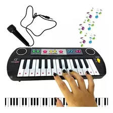 Teclado Eletrônico Brinquedo Piano Microfone Infantil+brinde