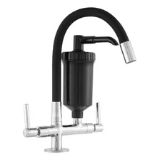 Torneira Gourmet Preta Black Filtro De Bancada Cozinha Luxo