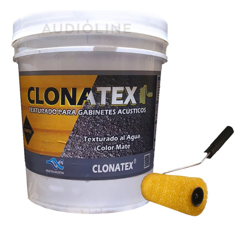 Clonatex Texturada Para Bafles X1,5 Kilos+ Rodillo Texturado