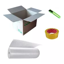 Combo Trasteo 10 Cajas De Cartón Grandes + Protección