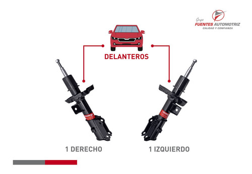 Juego 2 Amortiguador Gas Delantero Para Kia Rio Sedan 2020 Foto 2