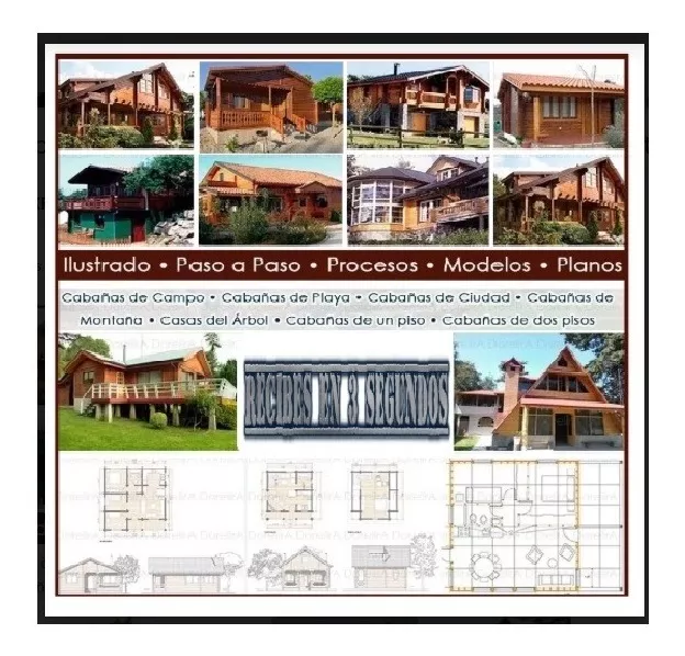 Construye Casas Cabañas Madera +20.000 Planos Carpinteria