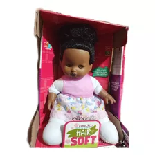 Boneca Nenem Menina Super Macia Coleção Hair Soft Milk Toys