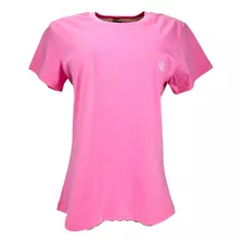 Camiseta Feminina Miss Country T-shirt Básica Cor Rosa Verão