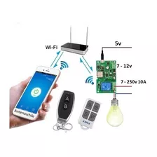 Interruptor Wifi Rf 433, Control 7v-32v Portón Chapa Luces