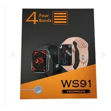 Relógio Smartwatch Ws91+ 4 Pulseiras Exclusivas Para Estilo 