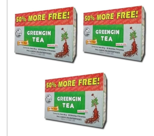 Te Laxante Greengin Tea ( 90 Sobres) 