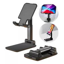 Suporte Para Celular Tablet De Mesa Ajustável Selfie - Preto