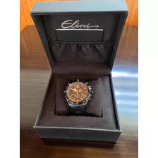 Reloj Aluminio Elini Barokas 50mm, Negro Correa De Silicona