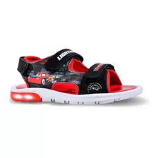 Sandalias Footy Cars Mcqueen Disney Luces Led Niños Abrojos