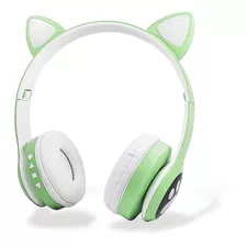 Auriculares Infantiles Inalámbricos Cat Ear Con Luz Led Otec
