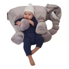 Almofada Travesseiro Elefante Pelúcia Para Bebê Dormir 60 Cm