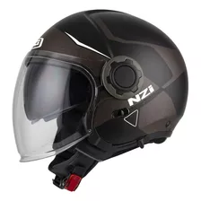 Capacete Nzi Ringway Duo Xtrainer Preto Branco Fosco