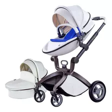 Carreola Hotmom Bebe Europea Hot Mom Piel Carriola Blanca