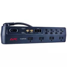 Apc 8-outlet Surge Protector 2770 Joules Con Teléfono, Dsl Y