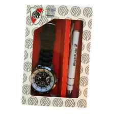 Reloj Supertop River Plate Y Boligrafo En Caja