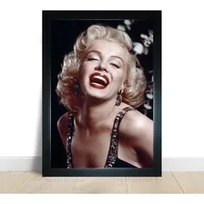 Quadro Decorativo Marilyn Monroe Foto Poster Com Moldura A3