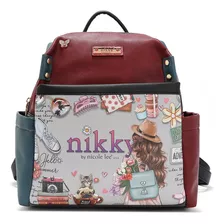 Mochila Estampada Múltiples Compartimentos Nikky World Nikky By Nicole Lee Ss24