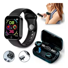 Relógio Smart Digital D20 Masculino Feminino + Fone Sem Fio 