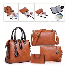 Set 4 Bolsas Moda Mujer Dama Colgante Gato Borla Versatil