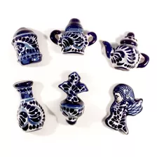 Set 6 Imanes Talavera Poblana Barroca Decorativo Plumeado #2