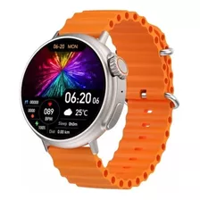 Relogio Smartwatch G9 Ultra Redondo Masculino Feminino Cor Da Pulseira Laranja